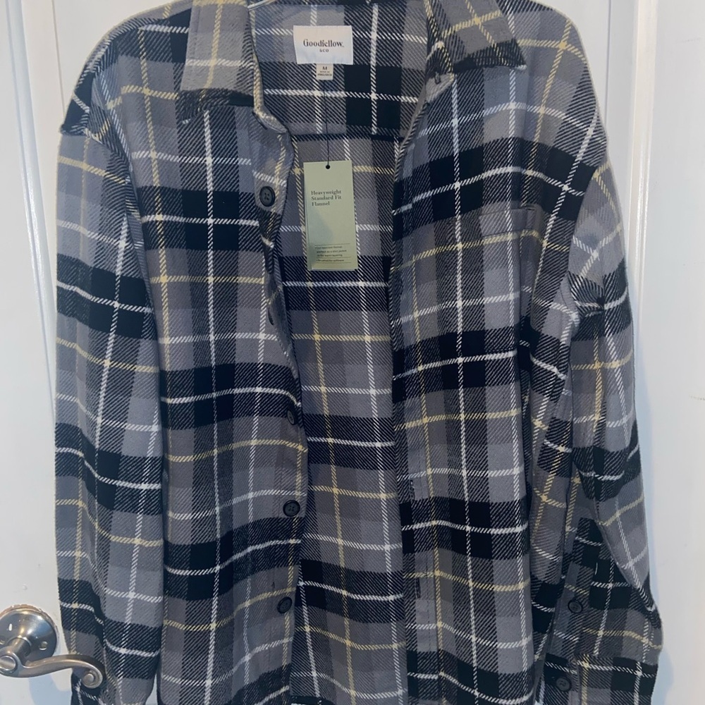Plaid Button-Up Shirt